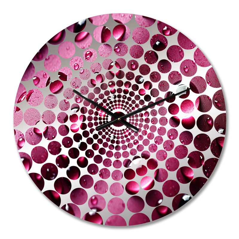 Horloge murale rose Kailee, Petit