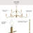 Pilar Two-Tier Nine-Light Brushed Gold Chandelier-127380323