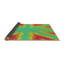 Tapis vert/orange tissé à la machine-510721223