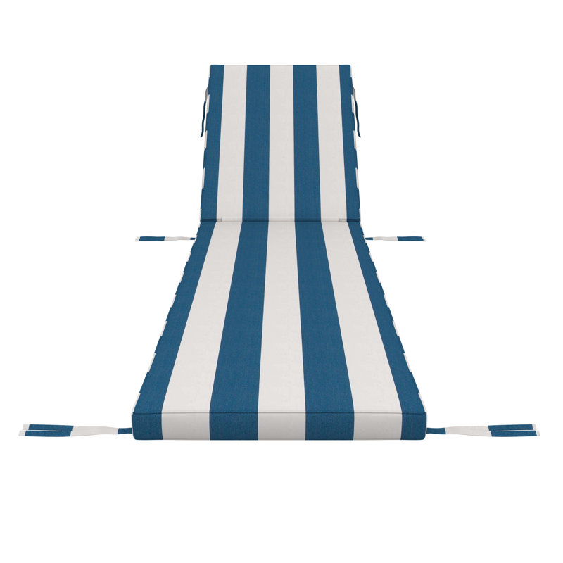 Sunbrella® Outdoor Chaise Cushion, 21" W x 78" D, Sunbrella® Cabana Regatta
