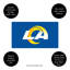 Tapis en PVC pleine couleur, 16 po x 28 po, Rams de Los Angeles
