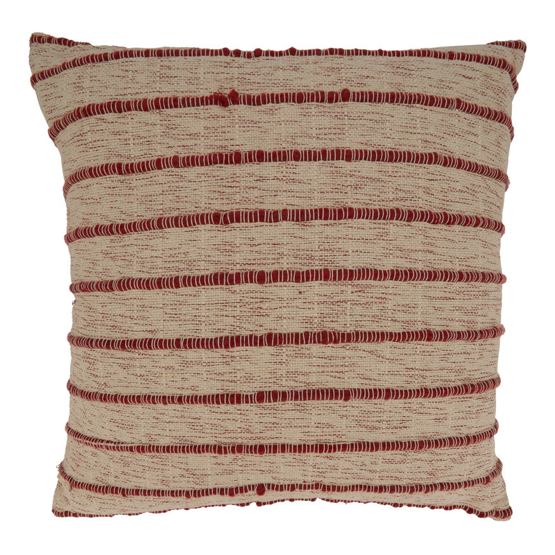Housse et insert de coussin en coton Coralee, Polyester/ Bourre en polyester, Rouge