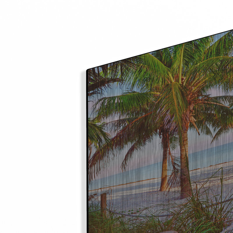 «Swather Beach» par Jack Reed, art mural en métal, H 16 po x l 48 po