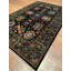 Tapis noir original en laine et coton noué à la main