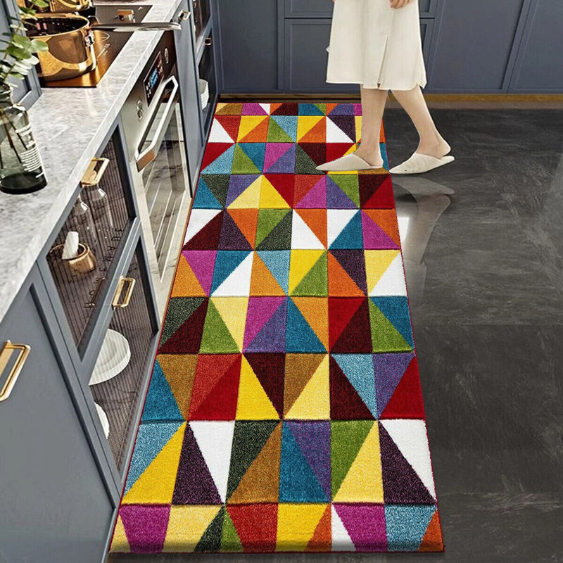 Hanzila Geometric Area Rug, Runner 60 x 220cm