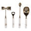 Ensemble élégant d'outils de bar en marbre et en acier avec support pour cocktail de bar maison - Accessoires de bar élégants dans une boîte pour chariot de salle à manger - Ensemble de 4,11 ", blanc et or