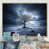 Toile naturelle avec cadre flottant