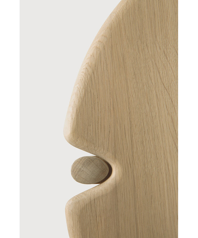 Pi Solid Wood End Table, Oak