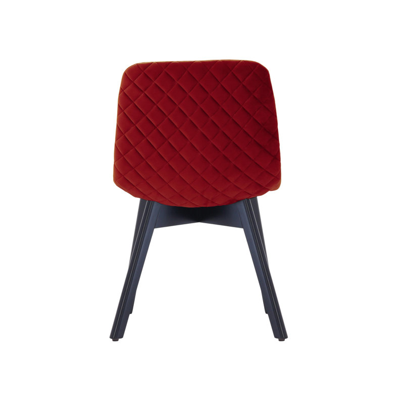 Jada 137.2cm H Velvet Upholstered Side Chair, Red