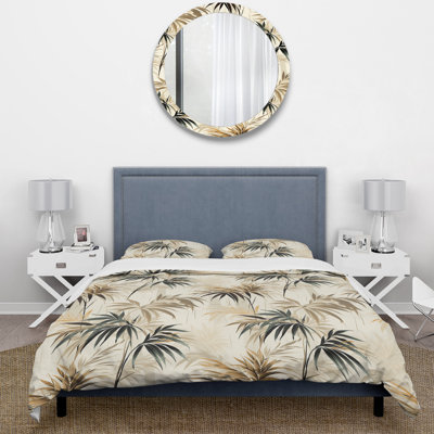 Driftwood Zen Tropical Pattern Duvet Cover