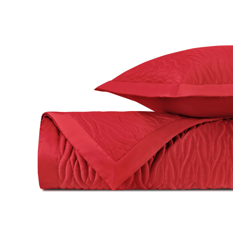 Napa Coverlet Set, King Coverlet + 3 Euro Shams, Bri Red