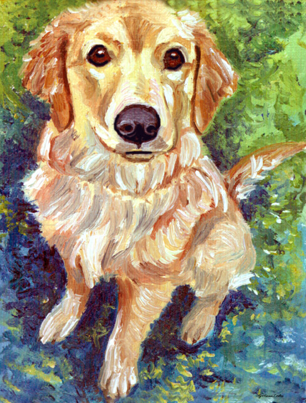 Drapeau de jardin Chouest Golden Retriever Patience