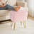 Modern Vanity Stool Chair With 4 Metal Legs And Storage, Multiuse Foot Rest For Makeup Room Bedroom-46305003