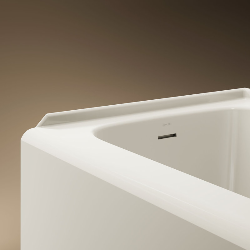 Avec 60 In. X 30 In. Alcove Bath, Left Drain, Off White, Left