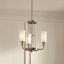 Lustre 3 lumières avec verre opale noir texturé 19,8 po Vasco-170990622