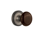 Classic Rosette with Brown Porcelain Door Knob