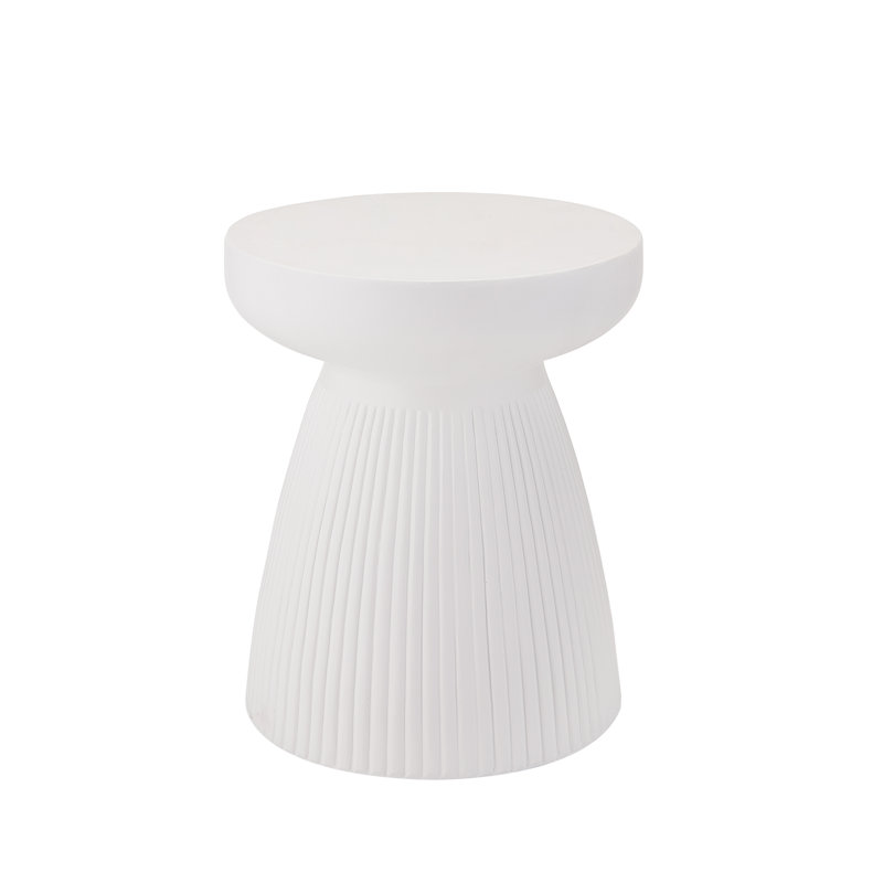 Table d'appoint Maiklas H 20 po, Blanc