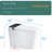 Modern White Toilet With Bidet Seat - Auto Open/Close, Foot Sensor, Temperature Adjustability, Women Hygiene Wash,