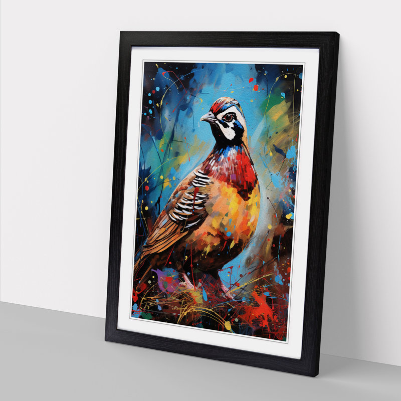 Partridge Action 1 Piece Single Picture Frame Wall Art, 34cm H x 25cm W x 2" D, Black Framed