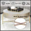 Table basse brun clair et champagne