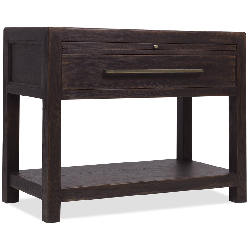 Driftwood 1 - Drawer Nightstand, Dark Brown