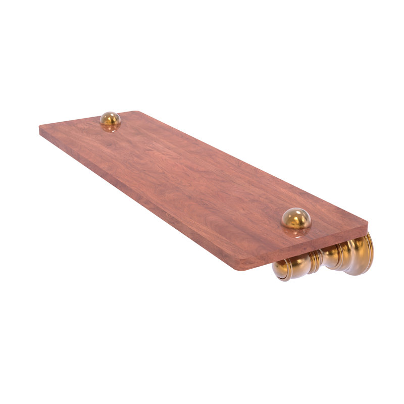 Freyja Ironwood Bracket Shelf, 2.4" H x 16" W x 5.54" D, Brushed Bronze