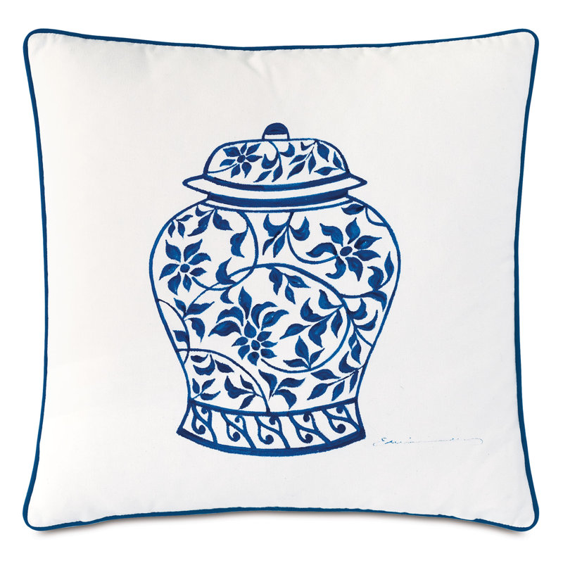 Housse de coussin d'extérieur carré en porcelaine