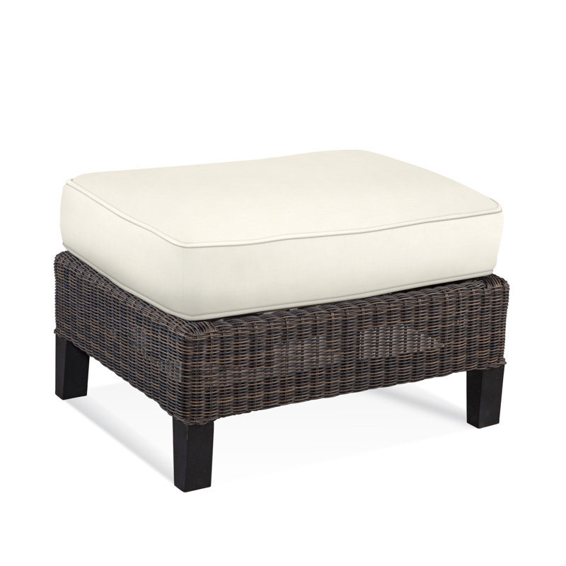 Repose-pieds avec coussin Tangier, Blanc; 6359-91