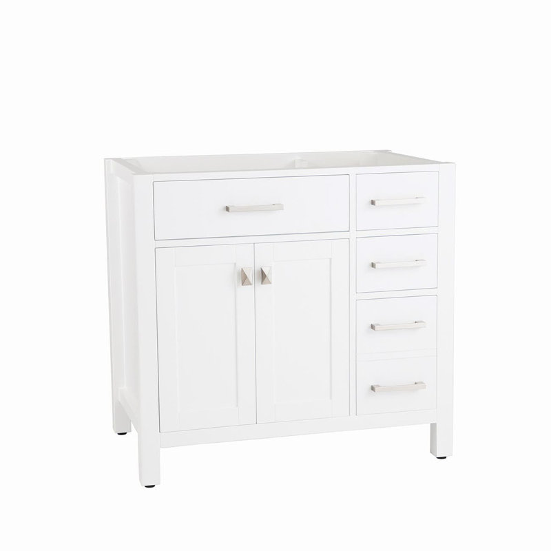 36'' Single Bathroom Vanity with Top, White