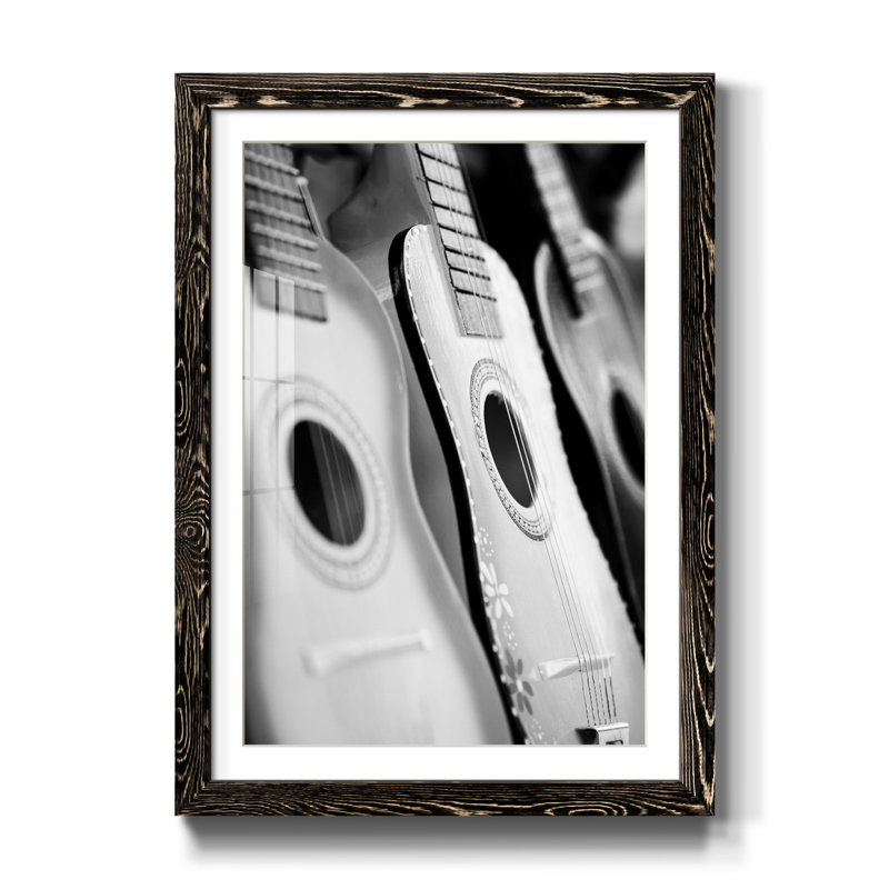 Été délavé - reproduction de photo, H 37,5 po x l 27,5 po x P 1,5 po, Papier encadré noir, Blanc