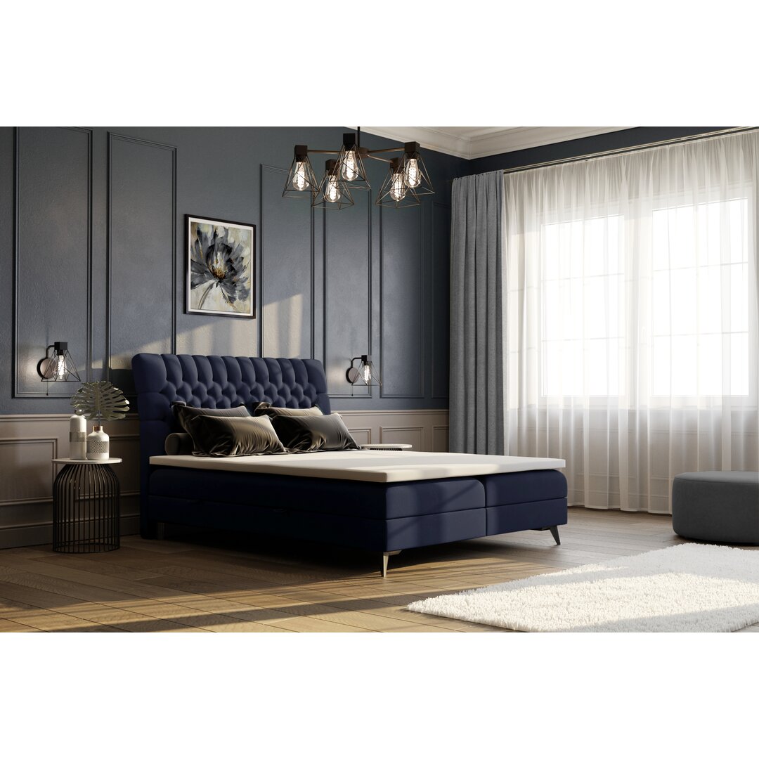 Boxspringbett Evelin mit Stauraum und Matratze