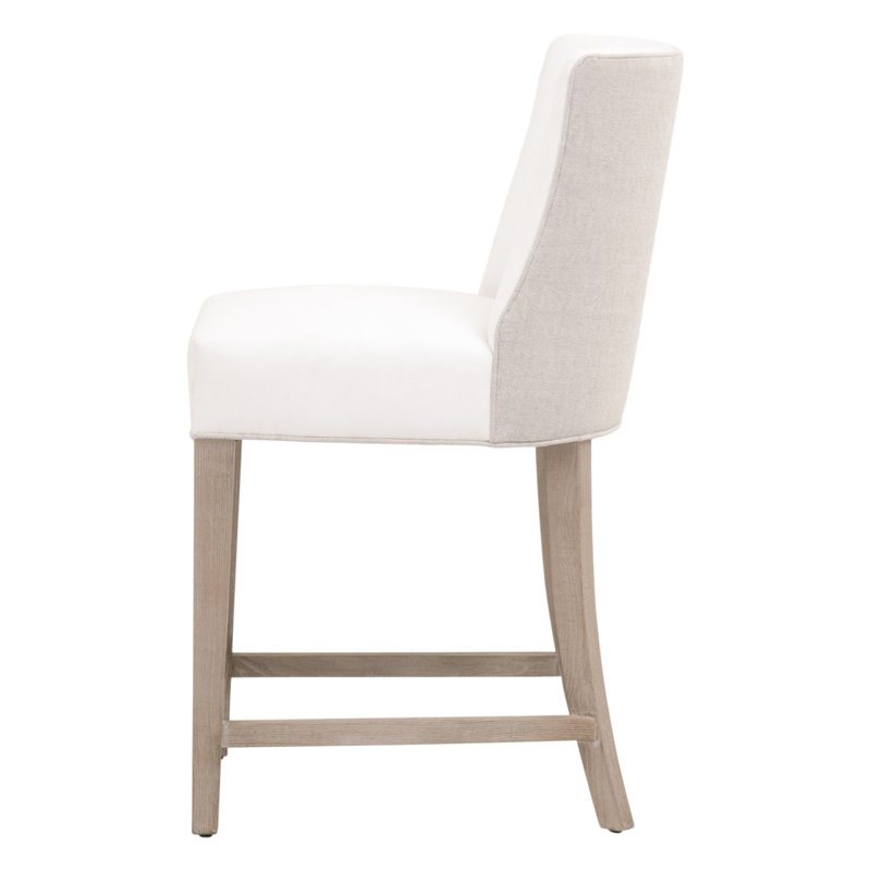 Soizic Upholstered Counter Stool with Solid Wood Frame
