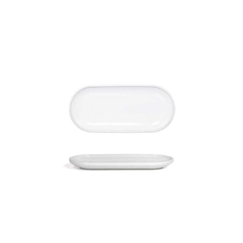 Plaque biseautée 11 "x 5" blanche, Blanc