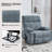 40" W Dual Motor Power Lift Recliner Oversize Chair With Massage Heating, Dual Cup Holders, Dual Side Pockets-288995302