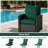 20" x 42"  Foldable Outdoor/Indoor Dining Chair Cushion with Strap  (Set of 2) -  Water Resistant Design-1510784453