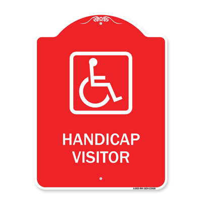 Signe Signmission Designer Series - Handicap visiteur (avec graphique) / 23920