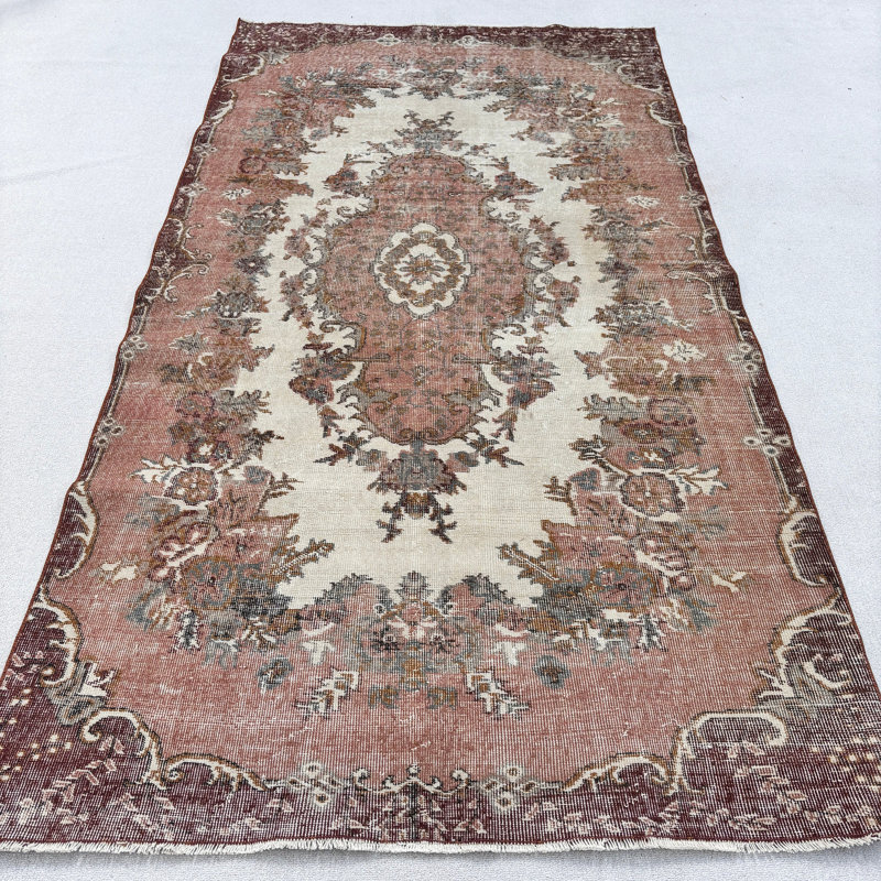 Tapis beige en laine Vintage Patchwork 59,1 x 112,6 po
