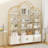 Arched Bookshelves and Bookcases: Triple Wide 5-Tier Large Open Bookshelf-1636795919