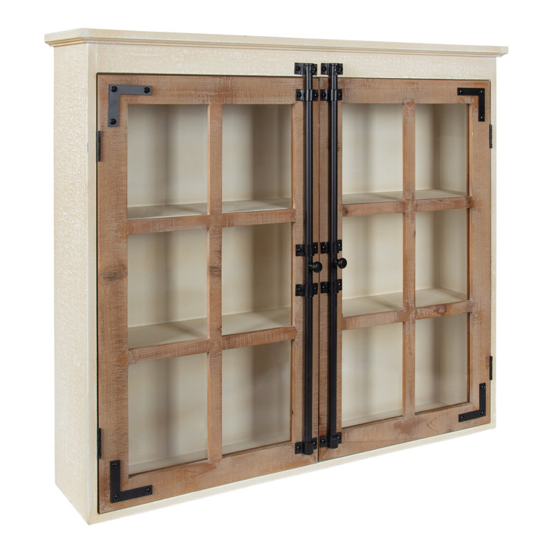 Sylvere Accent Cabinet, White/Brown