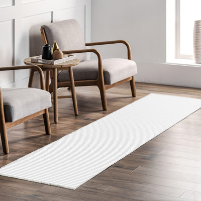 Tapis gris pastel en chenille de coton Lacasa