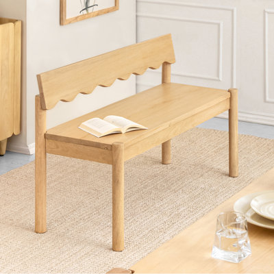 Zala Solid Wood Bench by Gracie Oaks