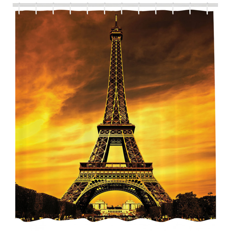 Shower Curtain with Hooks Included, 84" H x 69" W