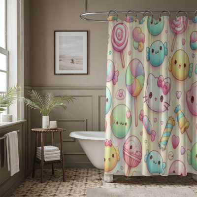 Soft Candy Vibes - 1 Piece Standard Shower Curtain