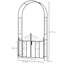 125cm W x 38cm D Steel Arbour in Black
