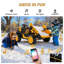 Camion de construction 24V 4WD pour enfants avec musique et lumières, 3 vitesses 7 km / H, jaune-129126153