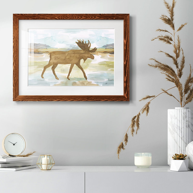 Mountain Moose - impression d'un cadre photo, Érable, H 14 po x l 20 po x P 1,5 po