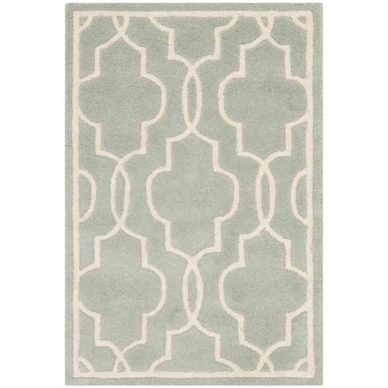 Carolene Hand Tufted Wool Geometric Rug, Rectangle 2' x 3'