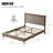 Wooden platform bed with upholstered base-2029263069-2029263067