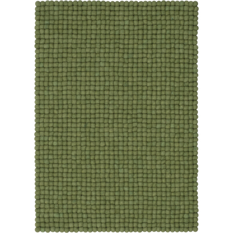 Round Solid Colour Wool Hand Woven Area Rug, Rectangle 120 x 170cm
