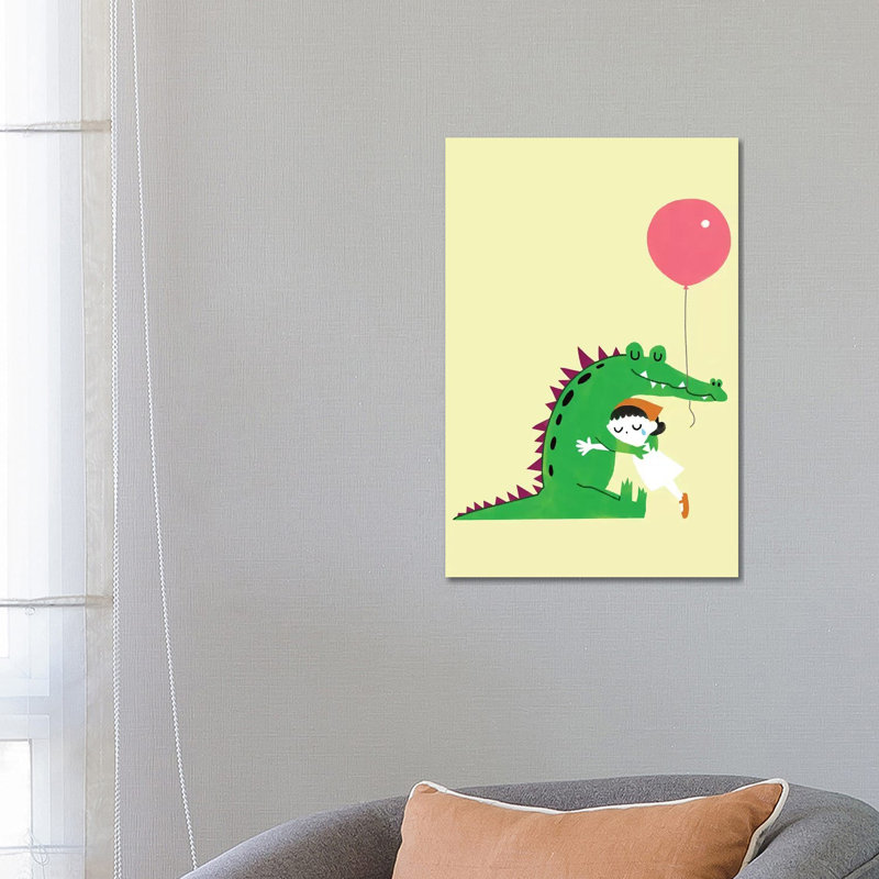 Crocodile Hug by Big Nose Work - Wrapped Canvas Gallery-Wrapped Canvas Giclée, 66.04 cm H x 45.72 cm W x 1.91 cm D